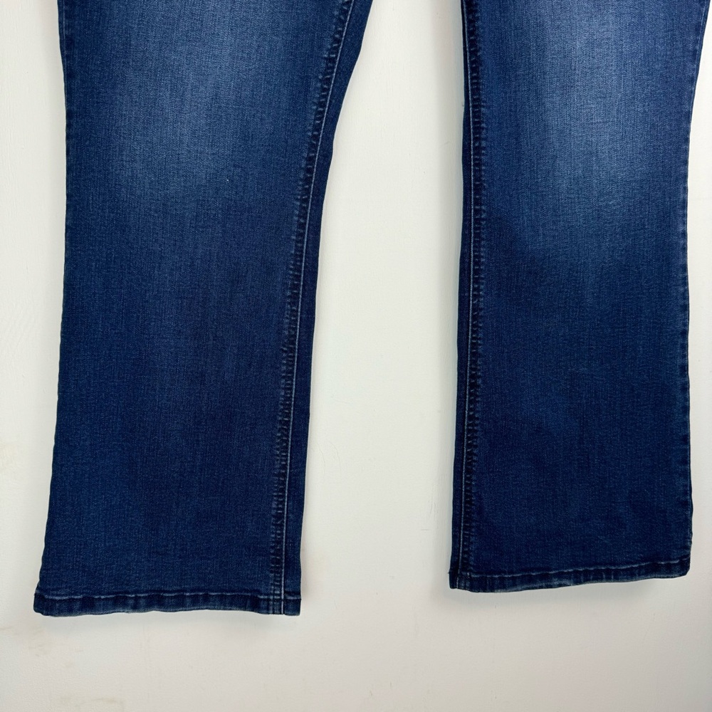 Democracy Ab Solution Slimming Bootcut Jeans Sz 16W Dark Wash Stretch - Picture 7 of 14